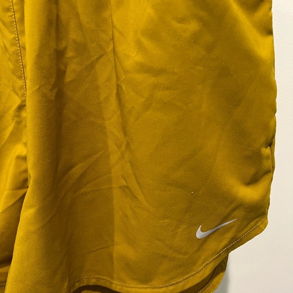 Nike Bronze/Gold Athletic Shorts Performance High Rise Thick Waist Sz L - Picture 2 of 9